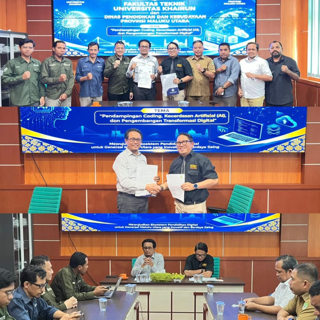 Fakultas Teknik Universitas Khairun resmi menjalin kerja sama dengan Dinas Pendidikan dan Kebudayaan Provinsi Maluku Utara
